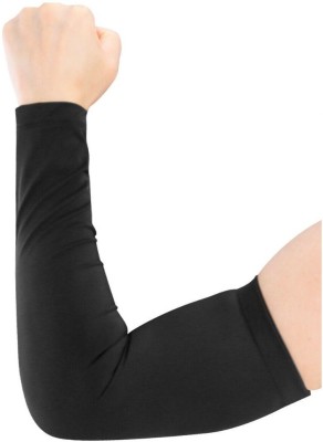 Just Care Polyester Arm Sleeve For Men & Women(Free, Black)