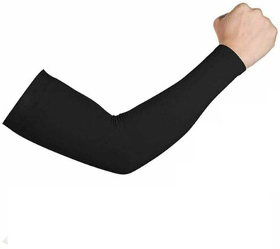 Just Care Polyester Arm Sleeve For Men & Women(Free, Black)