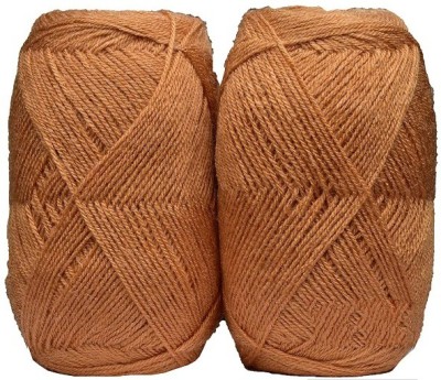 JEFFY Dark Skin (400 gm) Wool Ball Hand Knitting Wool/Art Craft Soft Fingering Crochet Hook Yarn, Needle Knitting Yarn Thread Shade no-29
