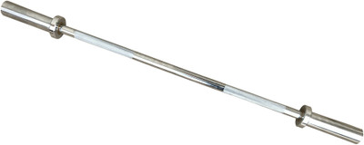 KOBO 5 Feet Olympic Barbell of Weight Capacity 180 Kg (IMPORTED) Weight Lifting Bar(Silver)