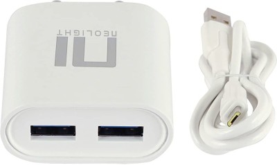 Neolight 2.8 A Multiport Mobile Charger with Detachable Cable(White, Cable Included)