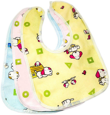 ADRIEL BRINGING JOY Feeding Waterproof Bibs Cotton Apron -Pack of 3 Pcs(Multicolor 32)
