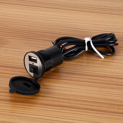RHONNIUM ® Waterproof Aluminium Dual QC3.0 USB Fast Charger Socket 27 A Bike Mobile Charger