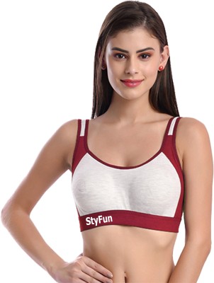 StyFun Women Sports Non Padded Bra(Maroon)