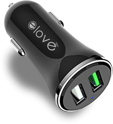 ELOVE 18 W Qualcomm 3.0 Turbo Car Charger(Black)