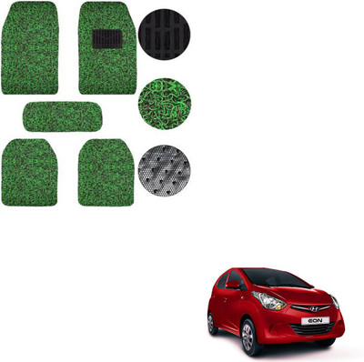 SEMAPHORE PVC, Rubber Standard Mat For  Hyundai Eon(Green, Black)