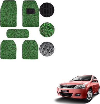 SEMAPHORE PVC, Rubber Standard Mat For  Mahindra Verito(Green, Black)