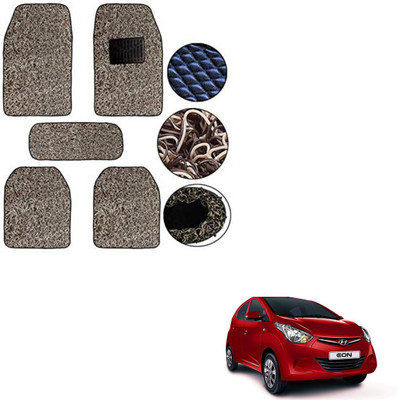 SEMAPHORE PVC, Rubber Standard Mat For  Hyundai Eon(Beige, Brown)