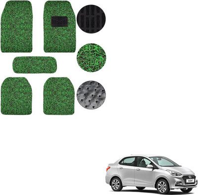 SEMAPHORE PVC, Rubber Standard Mat For  Hyundai Xcent(Green, Black)