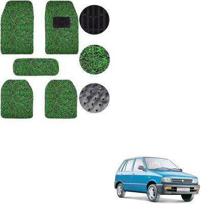 SEMAPHORE PVC, Rubber Standard Mat For  Maruti 800(Green, Black)