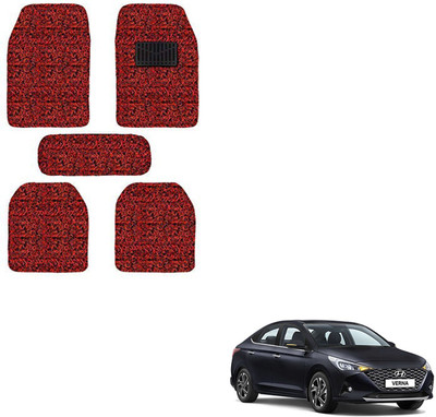 SEMAPHORE PVC, Rubber Standard Mat For  Hyundai Verna(Red, Black)