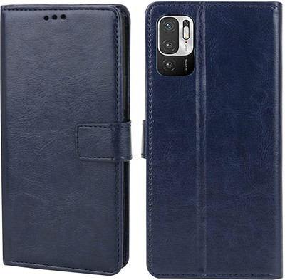 Flospy Flip Cover for Mi Redmi Note 10T 5G(Blue, Shock Proof, Pack of: 1)