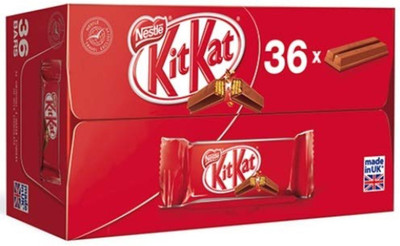 Kit Kat 2 Finger Bars (36 Pc Box) [MADE IN UK] Bars (36 X 2069 G) For Rs. 899 @ 50% off