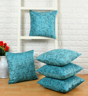 zabolon Self Design Cushions Cover(Pack of 5, 40 cm*40 cm, Blue)