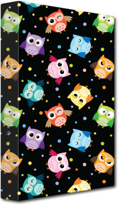 Nourish Cardboard Punchless File Folder(Set Of 1, Multicoloured owls)