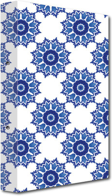 Nourish Cardboard Punchless File Folder(Set Of 1, Blue-White tile)