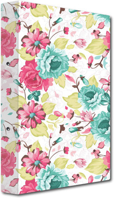 Nourish Cardboard Punchless File Folder(Set Of 1, Floral-Print white)