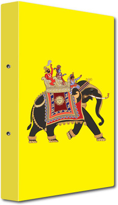 Nourish Cardboard Punchless File Folder(Set Of 1, Indian-Elephany yellow)