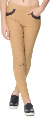 HRIKSHIKA FASHION Beige Jegging(Solid)