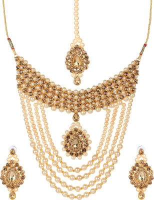 JMBW INTERNATIONAL Alloy Rose Gold Jewellery Set(Pack of 3)