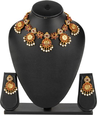 APSARA ART Stone, Mother of Pearl, Alloy Gold-plated Multicolor Jewellery Set(Pack of 1)