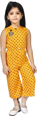 CUTE XII FASHION Polka Print Girls Jumpsuit