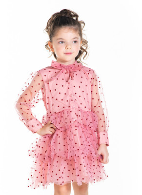 Nitt Hyman  - Cherry Crumble Indi Midi/Knee Length Party Dress(Pink, Full Sleeve)
