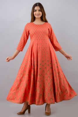 ftDiva Anarkali Gown(Pink)