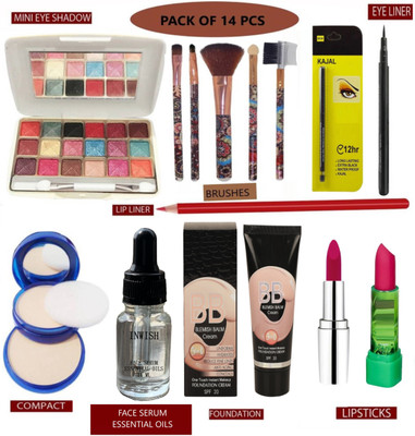 INWISH makeup kit combo pack box set of 14 daily use makeup products(14 Items in the set)