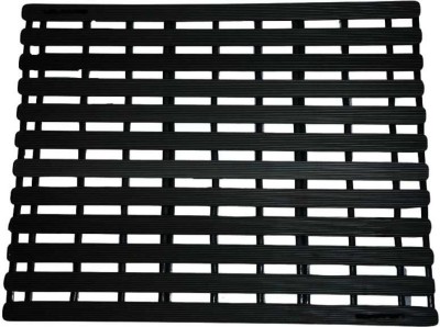 Saffrondecors PVC (Polyvinyl Chloride) Bathroom Mat(Black, Extra Large)