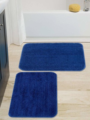 MODERN FAB Microfiber Door Mat(Blue, Medium, Pack of 2)