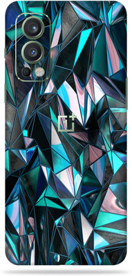 OggyBaba oneplus nord 2, 1+ nord 2, oneplusnord2, One Plus Nord 2, one + 2 Mobile Skin(Blue Polygon Skin Matte Finish)