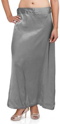 Evafasion Grey Satin Silk Petticoat Satin Blend Petticoat(Free)