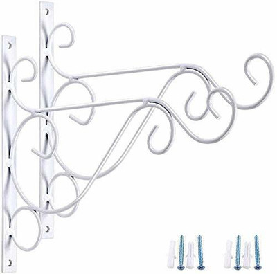 EzzuCrafts Hanging Plants Bracket Plant Container Set(Pack of 2, Metal)