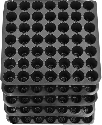 EVIROGREEN 49 Cavity Seedling Trays Pack of 5 Plant Container Set(Pack of 5, Plastic)