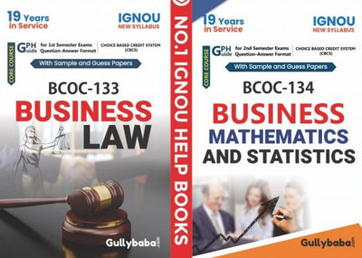 IGNOU BCOC-133 Business Law And BCOC-134 Business Mathematics And Statistics(Paperback, GPH Panel of Experts)