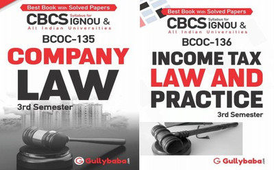 IGNOU BCOC-135 : Company Law BCOC-136 Income Tax Law And Practice(Paperback, GPH Panel of Experts)