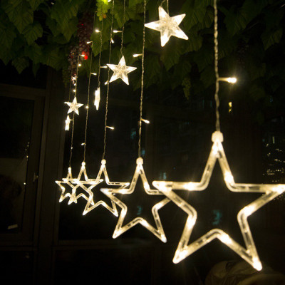 blue penguin 12 LEDs 2.59 m Yellow Flickering Star Rice Lights(Pack of 2)