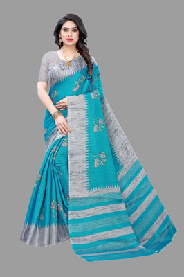 Priyashi Self Design Banarasi Art Silk Saree(Blue, Grey)