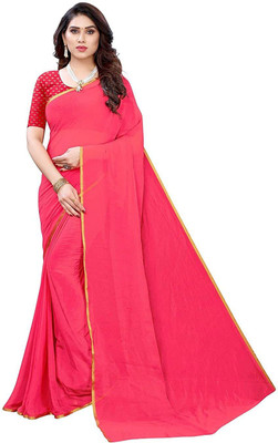 The Fashion Attire Printed Bollywood Chiffon Saree(Pink)
