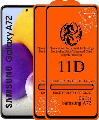 aplexx Edge To Edge Tempered Glass for Samsung Galaxy A72, Samsung Galaxy A72 5G(Pack of 2)