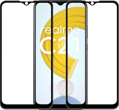 Roxel Edge To Edge Tempered Glass for Realme C25(Pack of 2)