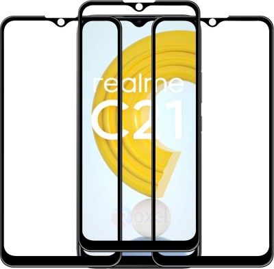 Roxel Edge To Edge Tempered Glass for Realme C25(Pack of 3)