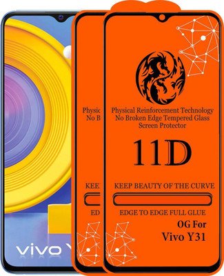 aplexx Edge To Edge Tempered Glass for VIVO Y31(Pack of 3)