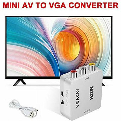 Etzin Mini AV2VGA Converter Adapter(EPL-657VC-003) TV Tuner Card(White)