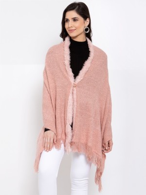 513 Acrylic Woven Women Shawl(Pink)