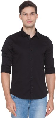 Spykar Men Solid Casual Black Shirt