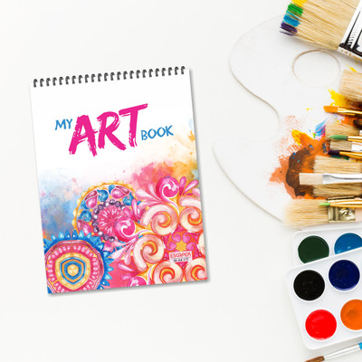 ESCAPER Ornamental Flower Theme Sketchbook a4 Size (50 Sheets)| Sketch Pad(50 Sheets)