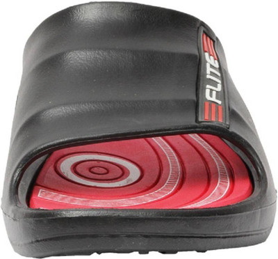 FLITE Men Slides(Black, Red , 9)