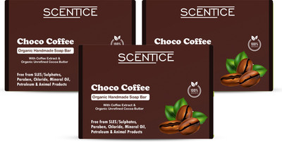 Scentice Choco Coffee Luxury Handmade Soap | Excellent Moisturizing Soap(3 x 100 g)